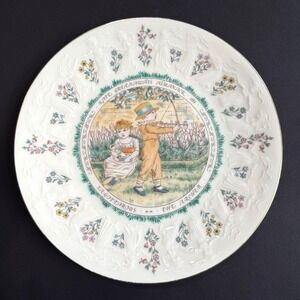 Vtg Kate Greenaway Zodiac Art Plate Sagittarius Almanac Royal Doulton Bone China
